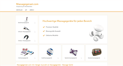 Desktop Screenshot of massagegeraet.com